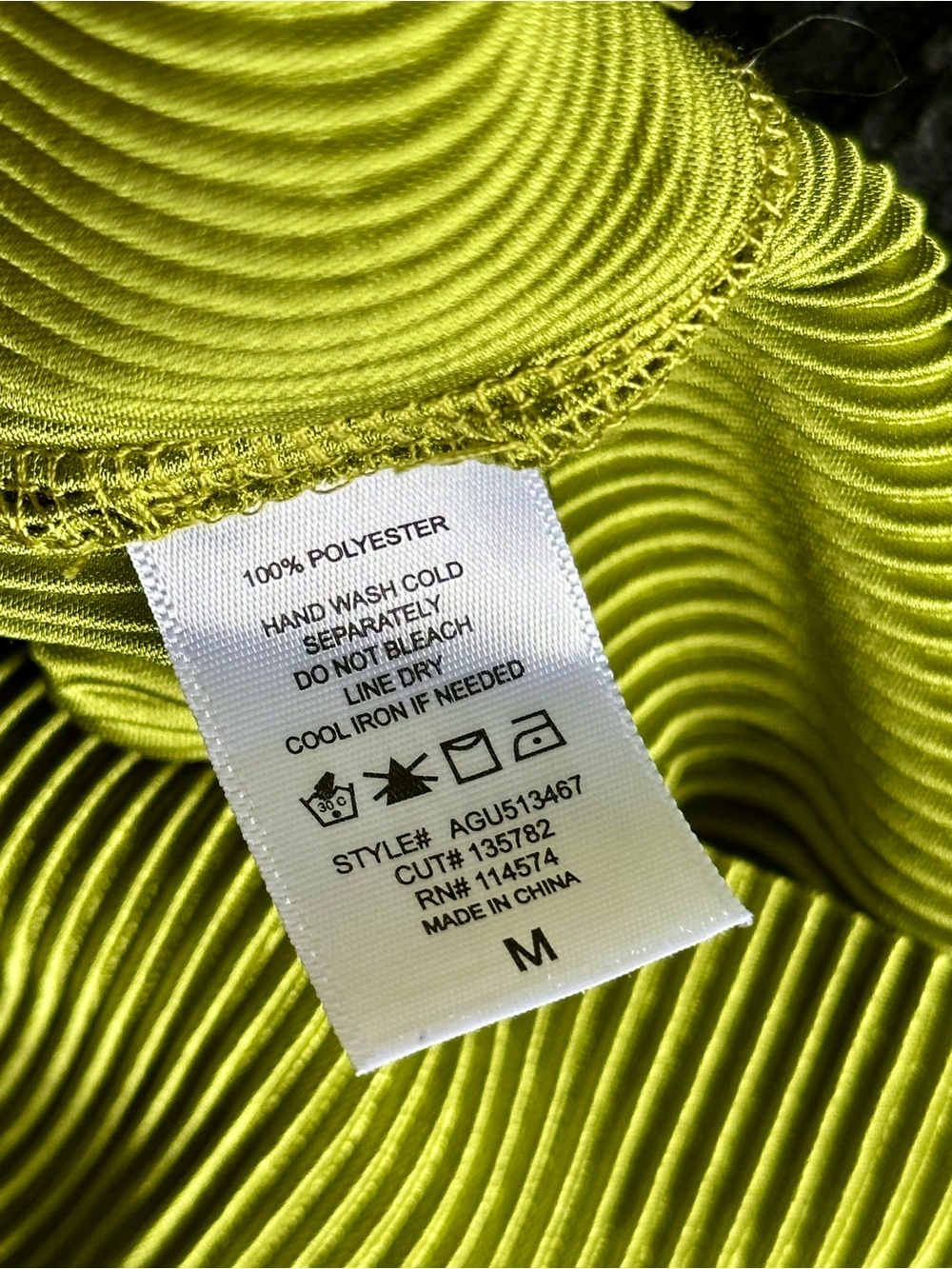 Olive Green Ribbed Button-Front Collared Shirt - Picture 4 of 6
